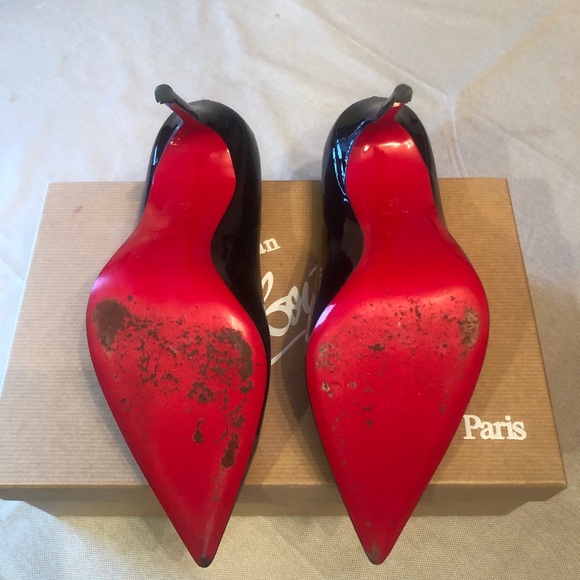 Christian Louboutin Black Patent Heel pump - Picture 6 of 7